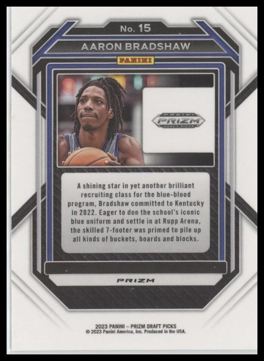 2023 Panini Prizm Draft Picks #15 Aaron Bradshaw Silver