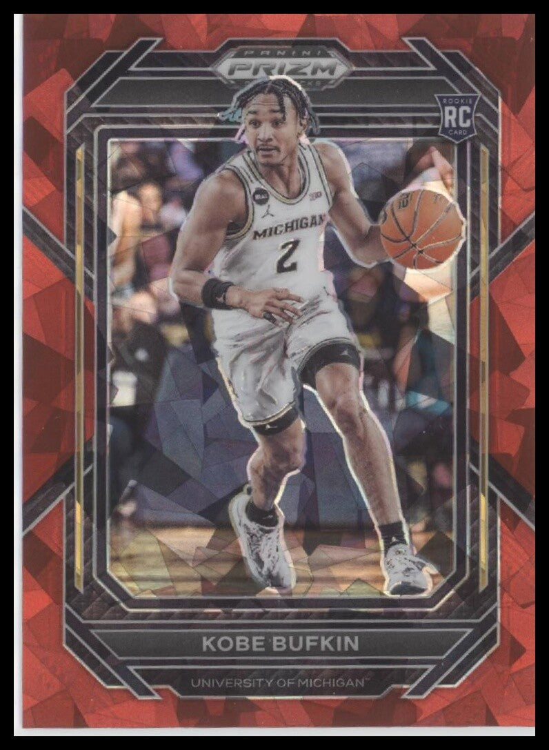 2023 Panini Prizm Draft Picks #22 Kobe Bufkin Red Ice