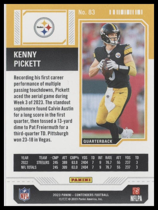 2023 Panini Contenders #83 Kenny Pickett