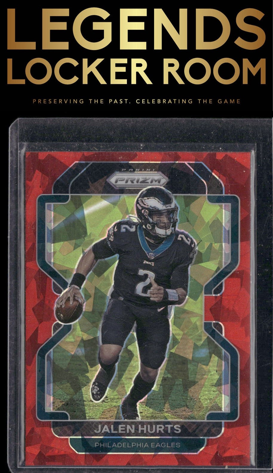 2021 Panini Prizm #221 Jalen Hurts Red Ice