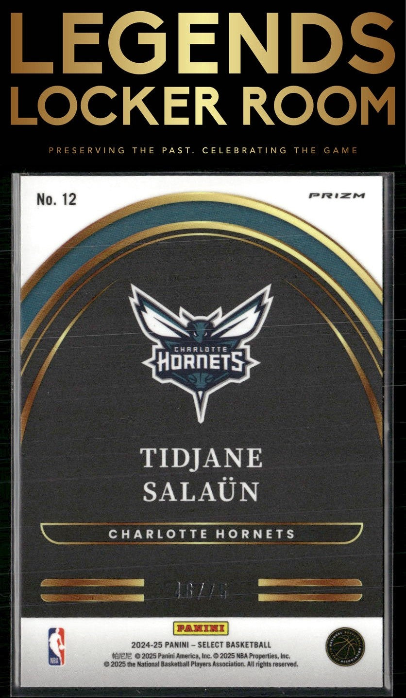2024-25 Panini Select #12 Tidjane Salaun Future Blue Prizm /75