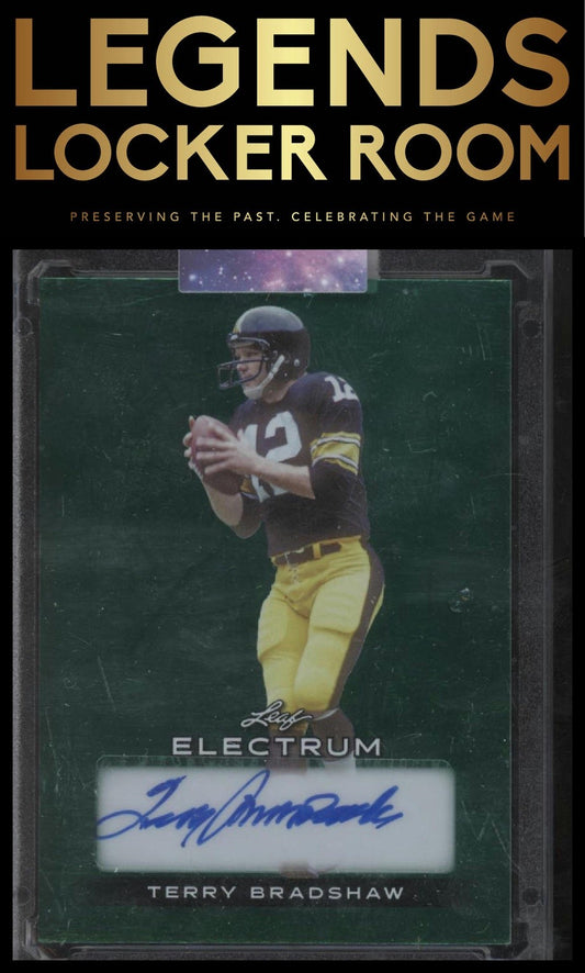 2024 Leaf Electrum - Base Auto Green - Egypt #BA-TB1 Terry Bradshaw #/5