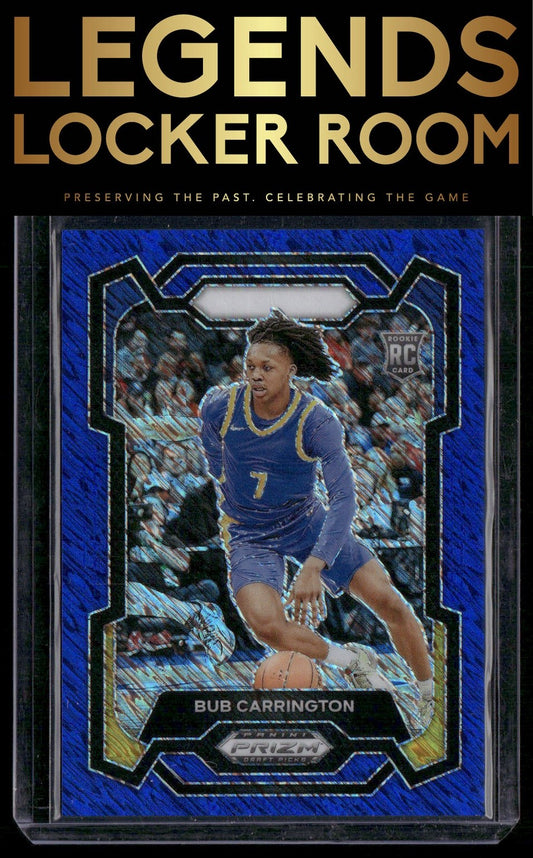 2024 Panini Prizm Draft Picks #88 Bub Carrington Prizms Blue Shimmer FOTL #/19