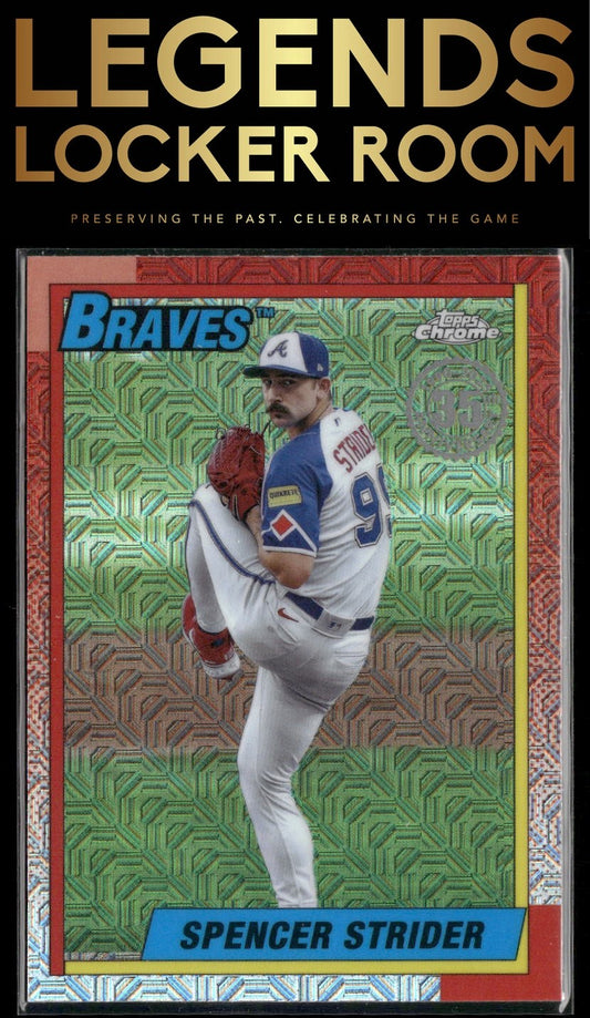 2025 Topps Spencer Strider 1990 Topps Baseball 35th Anniversary Chrome Mojo