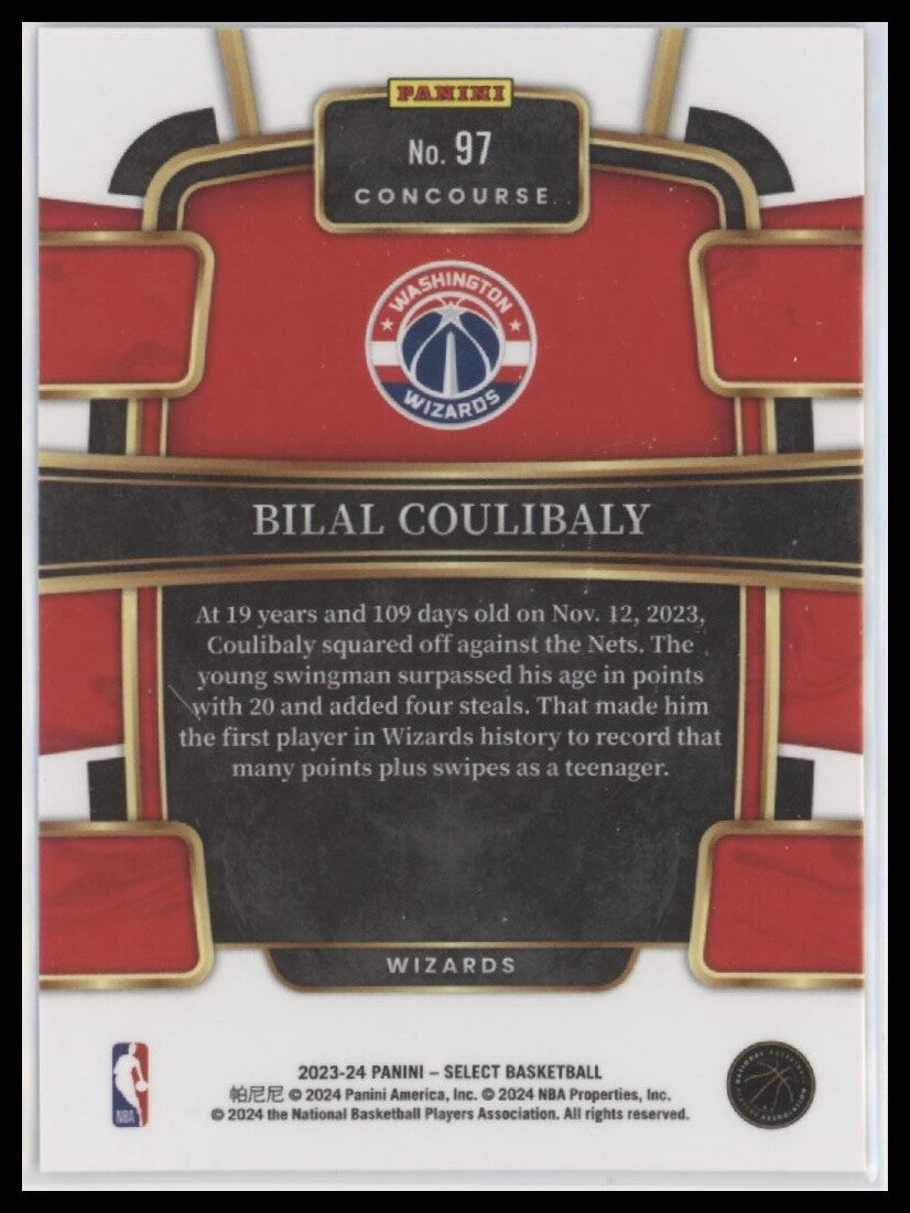 2023-24 Panini Select #97 Bilal Coulibaly Blue (Retail Base)