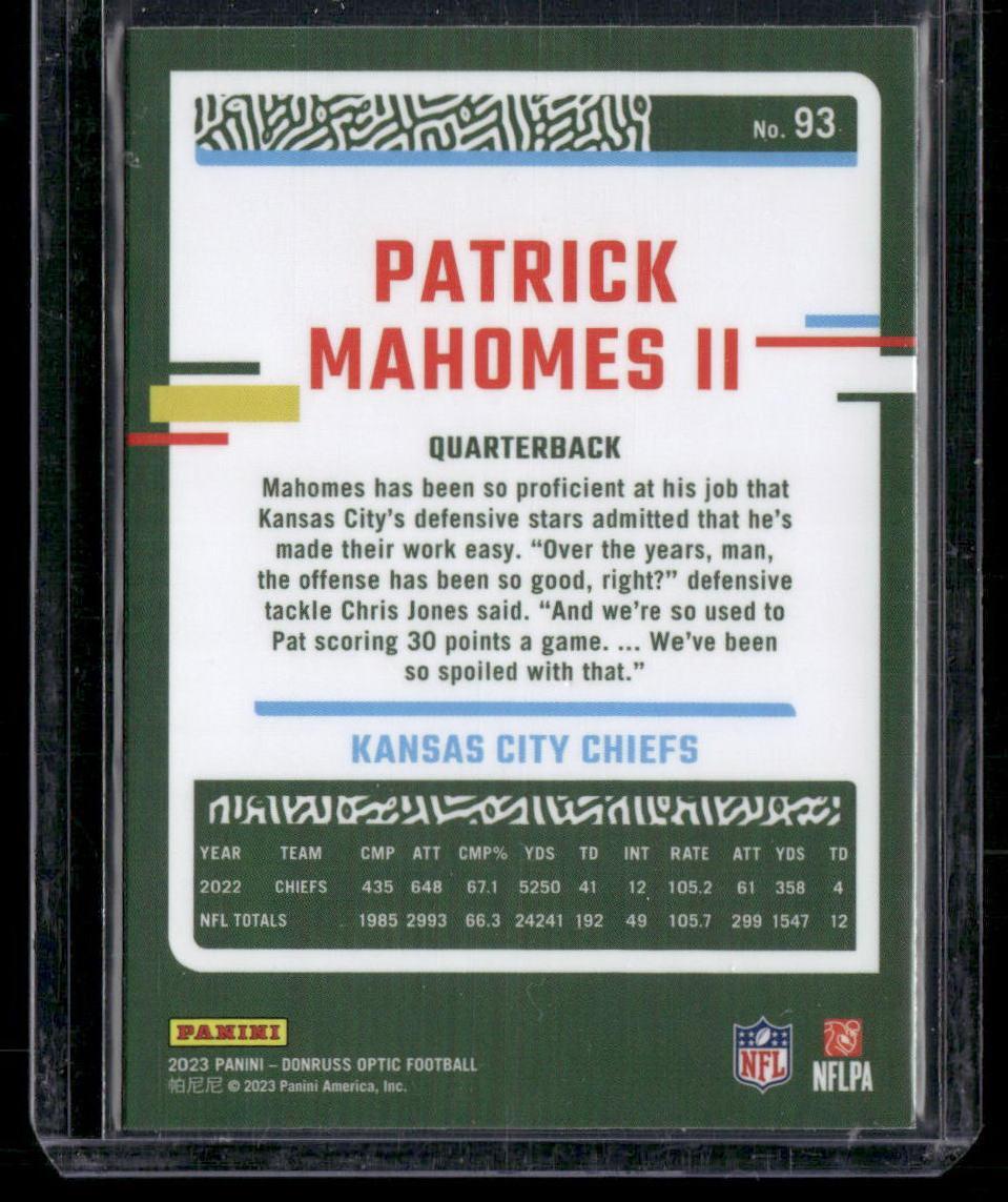 2023 Donruss Optic #93 Patrick Mahomes II