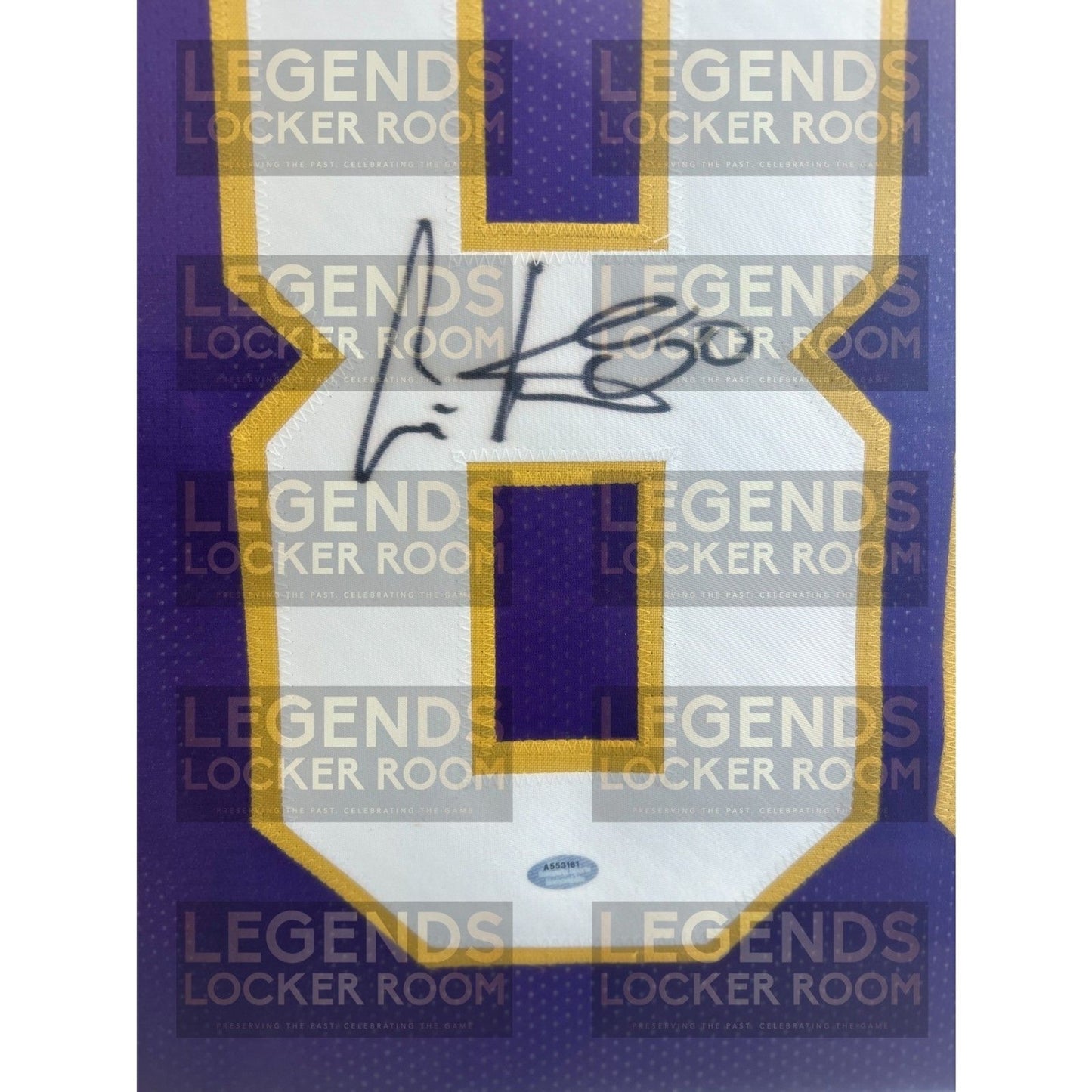 Framed Cris Carter Autographed Jersey (With Certificate of Authenticity)
