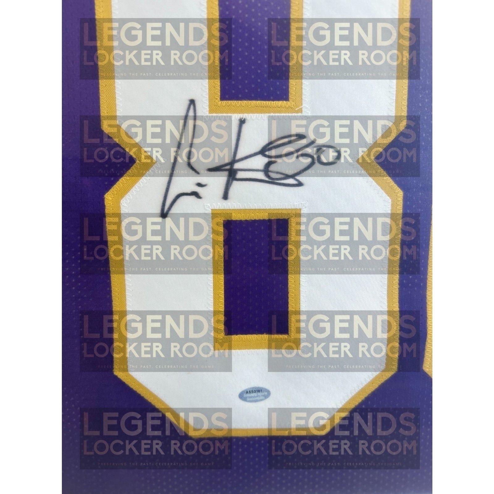 Framed Cris Carter Autographed Jersey (With Certificate of Authenticity)