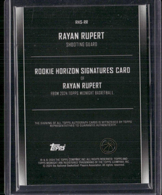 2023-24 Topps Midnight #RHS-RR Rayan Rupert Rookie Horizon Signatures /50