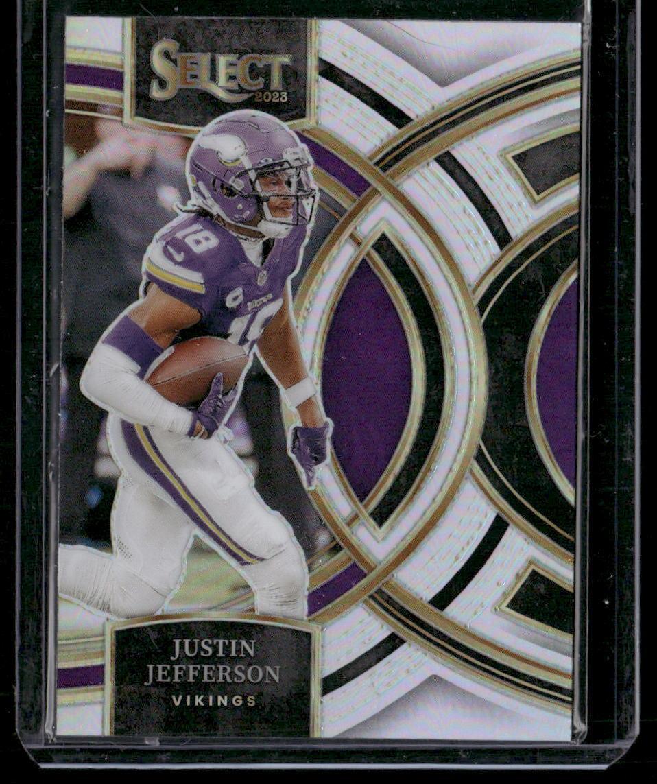 2023 Panini Select #175 Justin Jefferson Silver Prizms