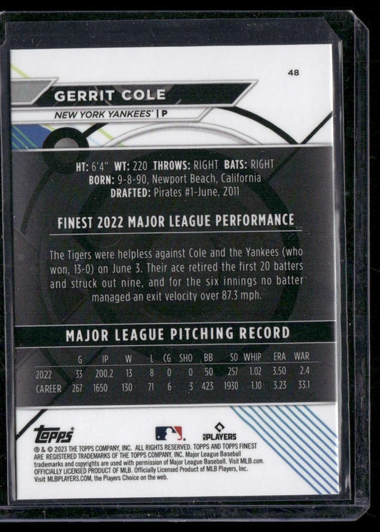 2023 Finest #48 Gerrit Cole