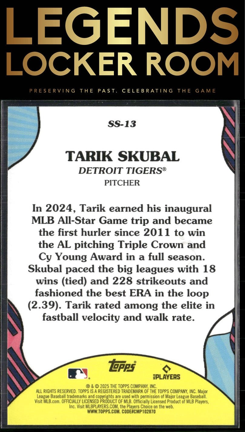 2025 Topps #SS-13 Tarik Skubal Summer Superstars