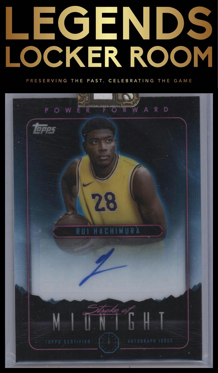 2023-24 Topps Midnight #SMA-RH Rui Hachimura Stroke of Midnight Autographs