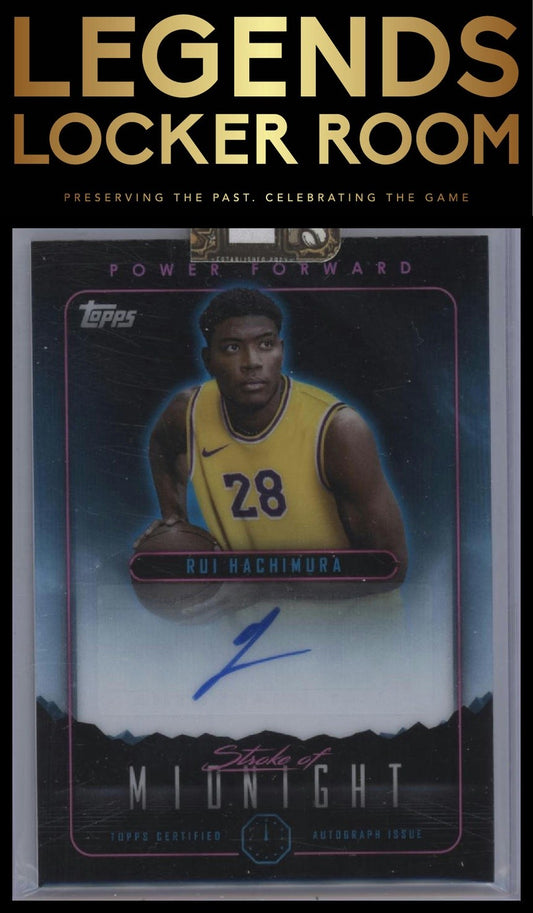 2023-24 Topps Midnight #SMA-RH Rui Hachimura Stroke of Midnight Autographs