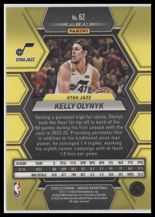 2022-23 Panini Mosaic #62 Kelly Olynyk Green
