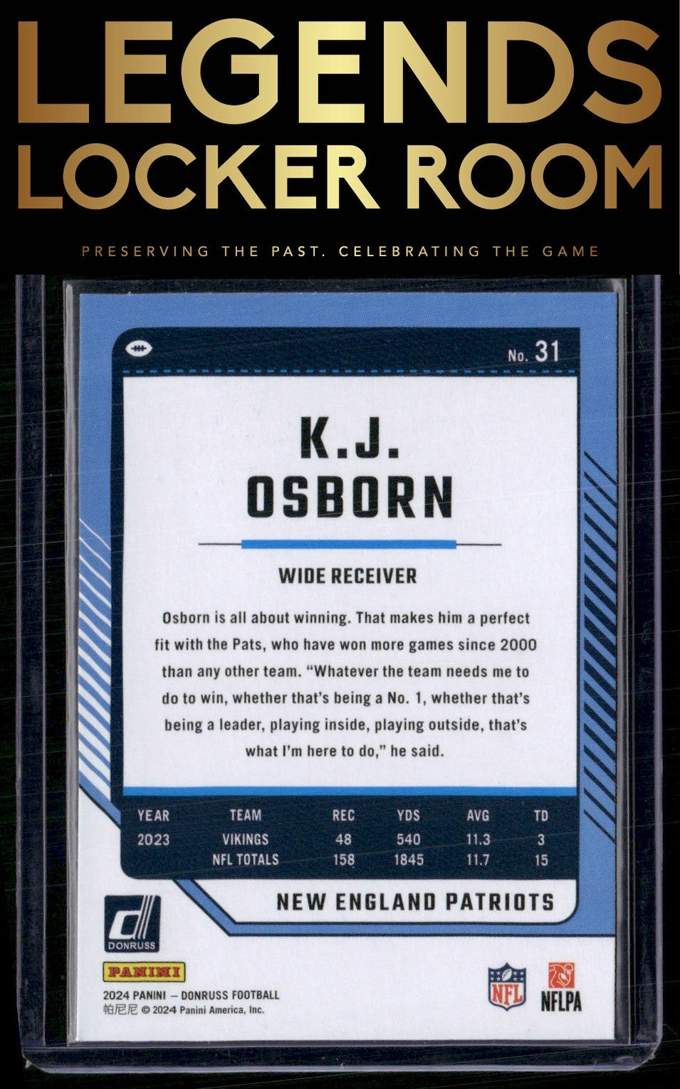 2024 Donruss #31 K.J. Osborn