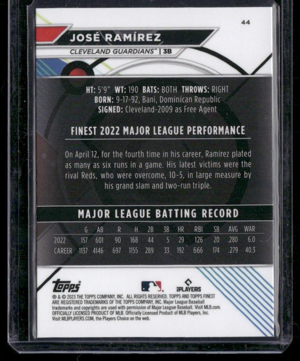 2023 Finest #44 José Ramírez