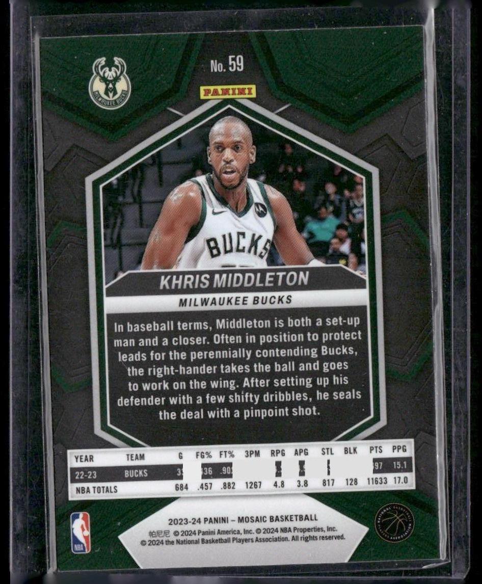 2023-24 Panini Mosaic #59 Khris Middleton