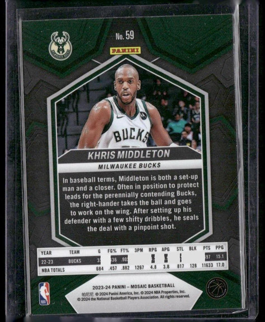 2023-24 Panini Mosaic #59 Khris Middleton
