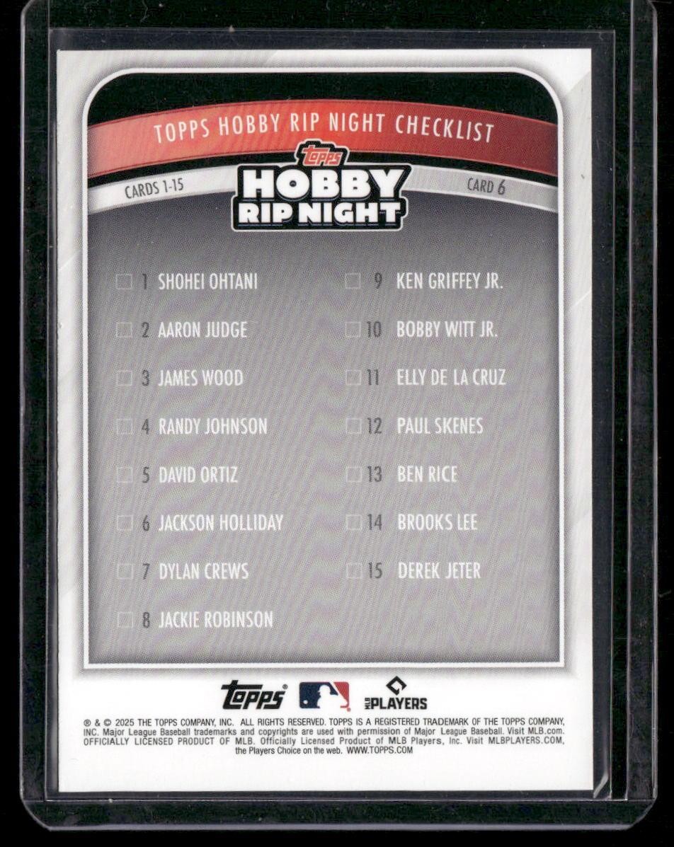 2025 Topps Hobby Rip Night #6 Jackson Holliday Red