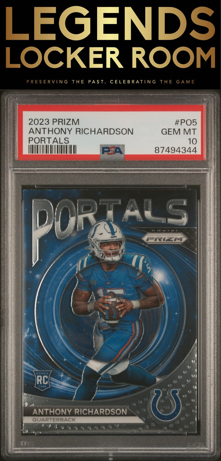 2023 Panini Prizm Portals #PO5 Anthony Richardson PSA 10
