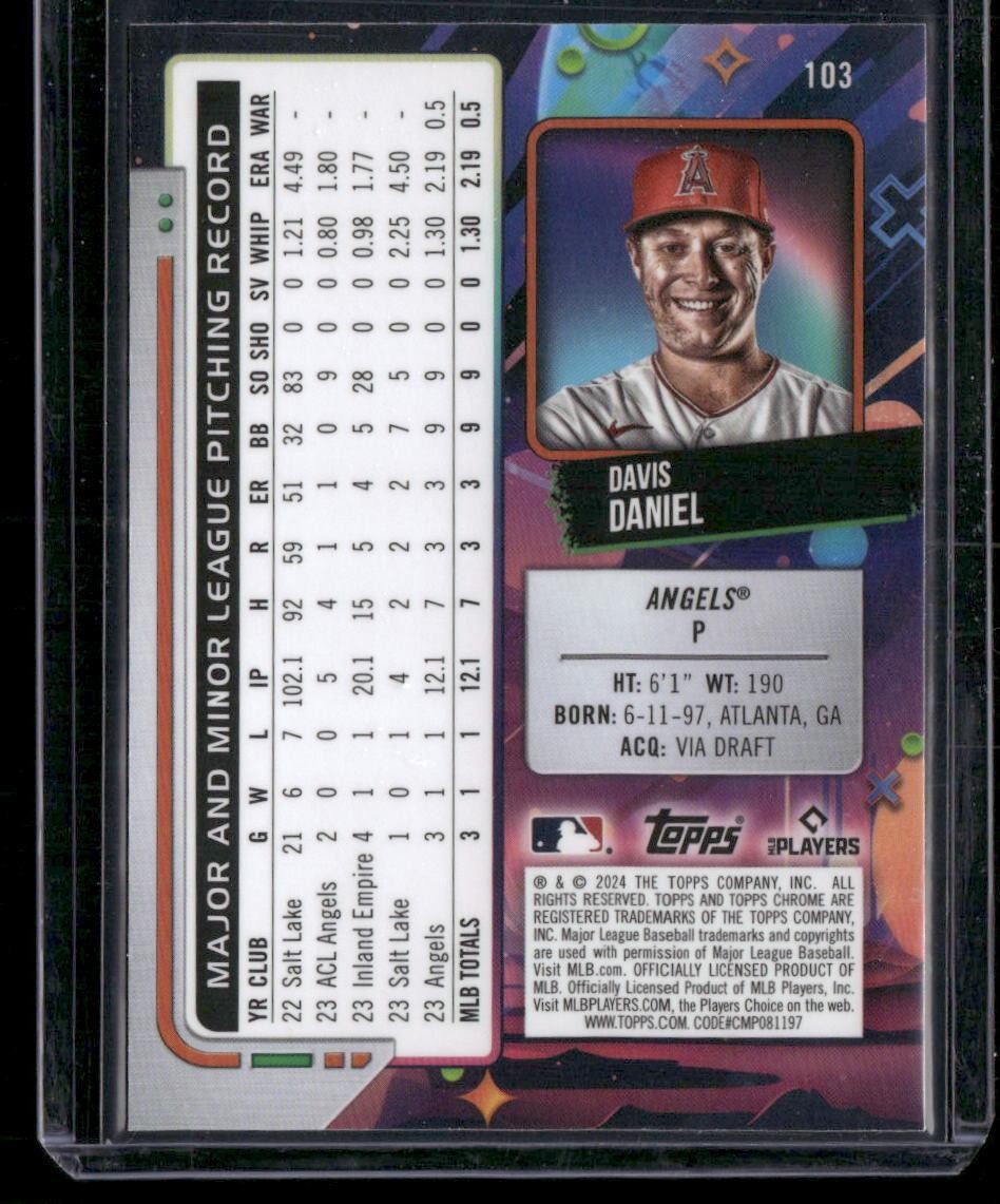 2024 Topps Chrome Cosmic #103 Davis Daniel