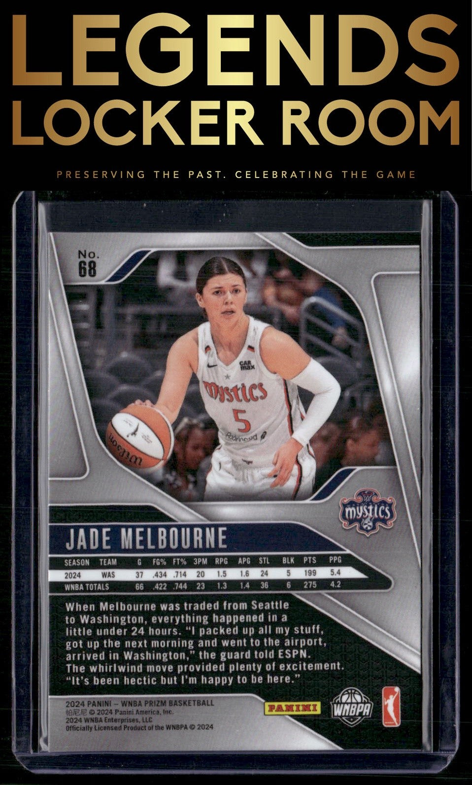 2024 Panini Prizm WNBA #68 Jade Melbourne