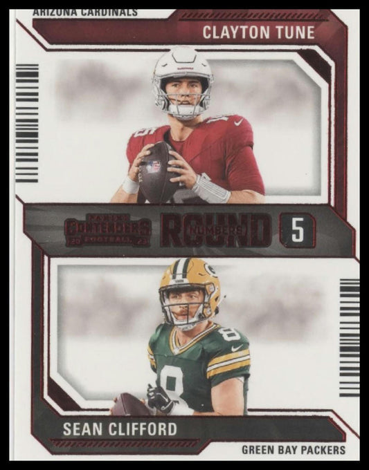 2023 Panini Contenders #21 Clayton Tune / Sean Clifford Round Numbers