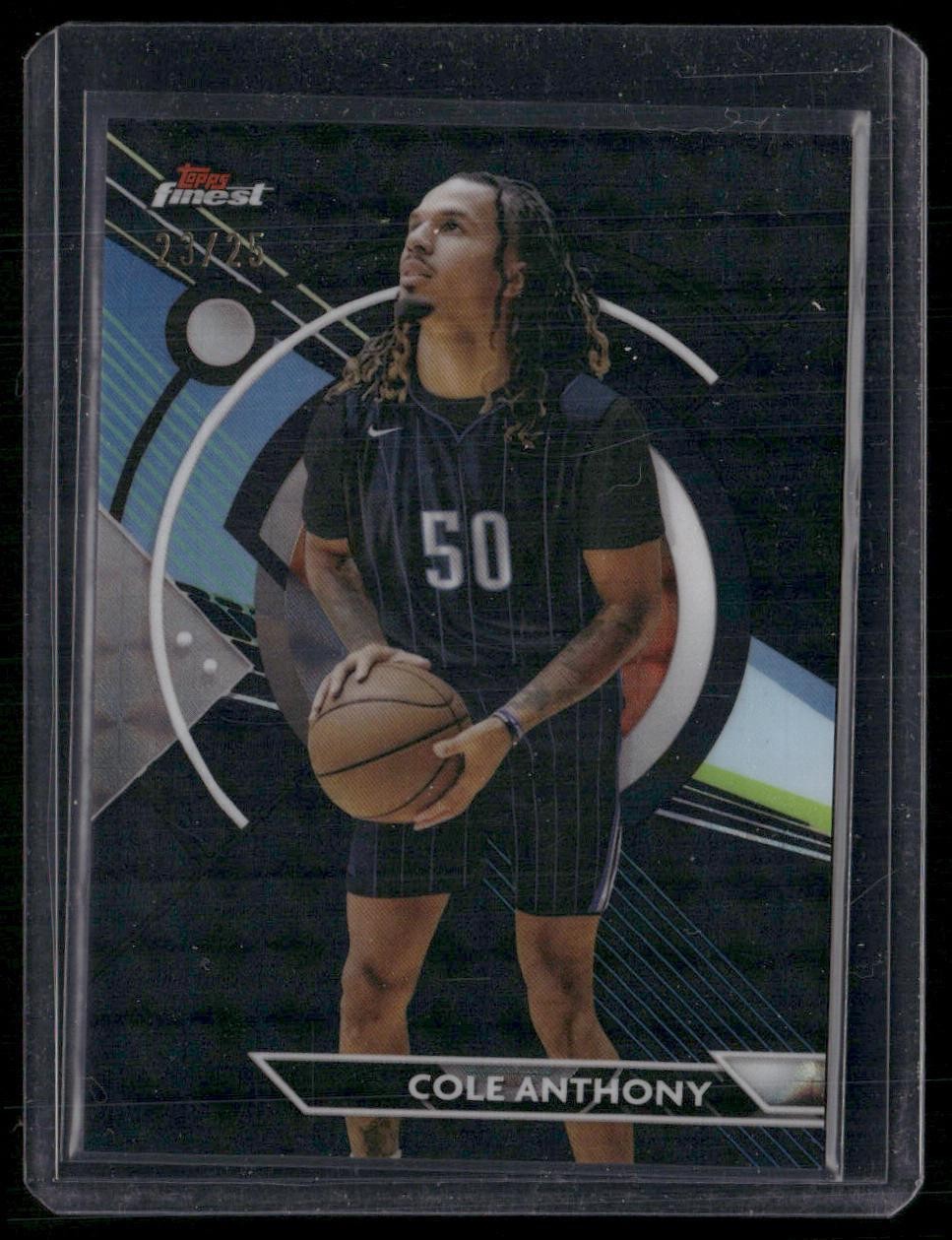 2023-24 Finest #60 Cole Anthony Black Refractors #/25