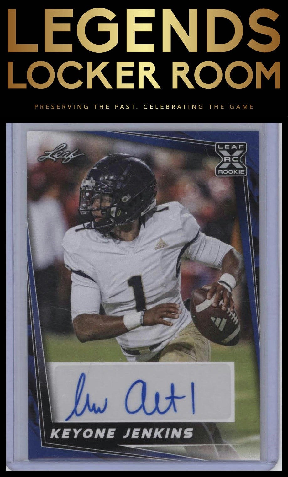 2024 Leaf #BA-KJ1 Keyone Jenkins Autographs Blue