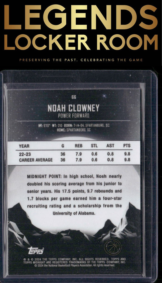 2023-24 Topps Midnight #66 Noah Clowney