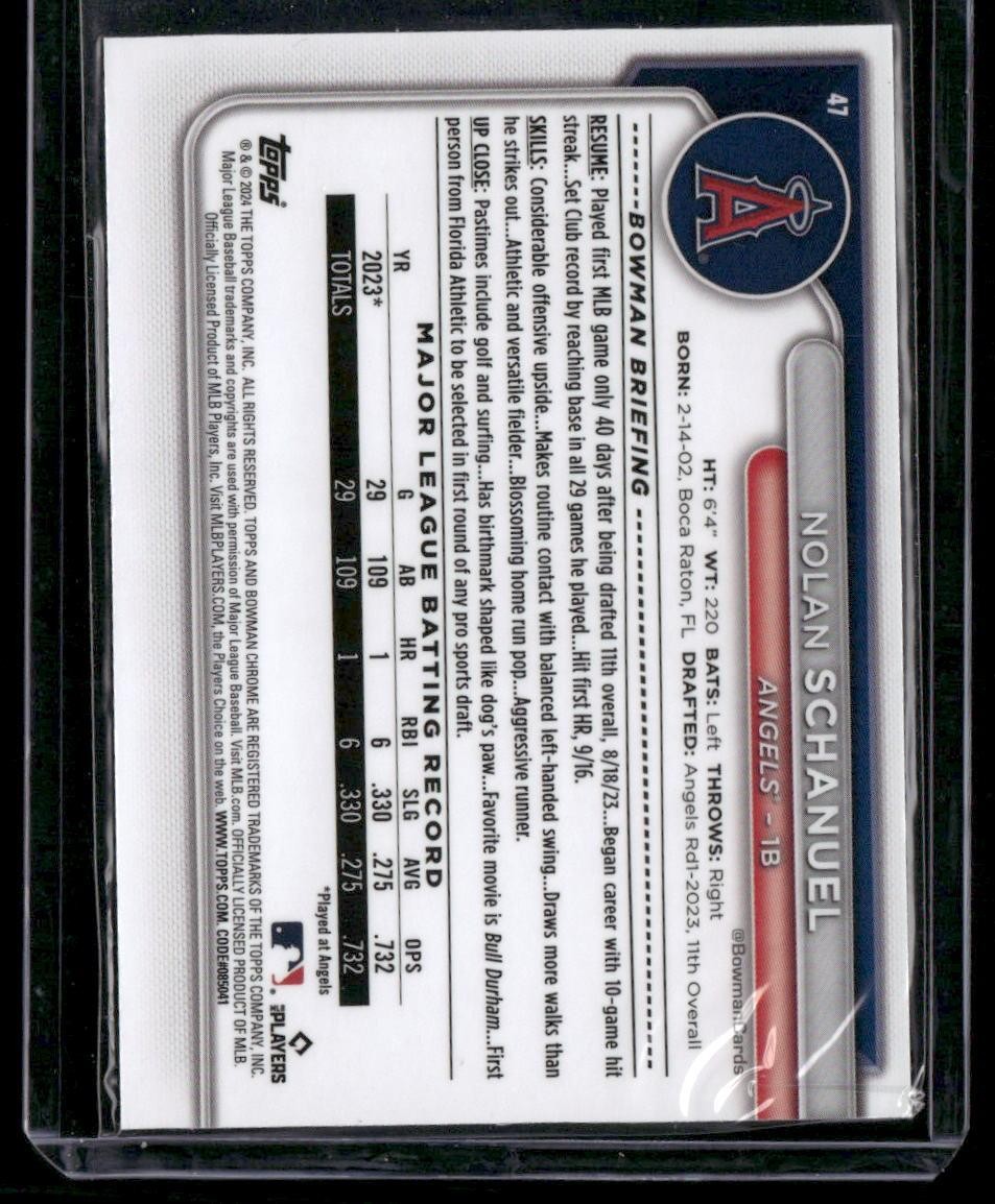 2024 Bowman Chrome #47 Nolan Schanuel