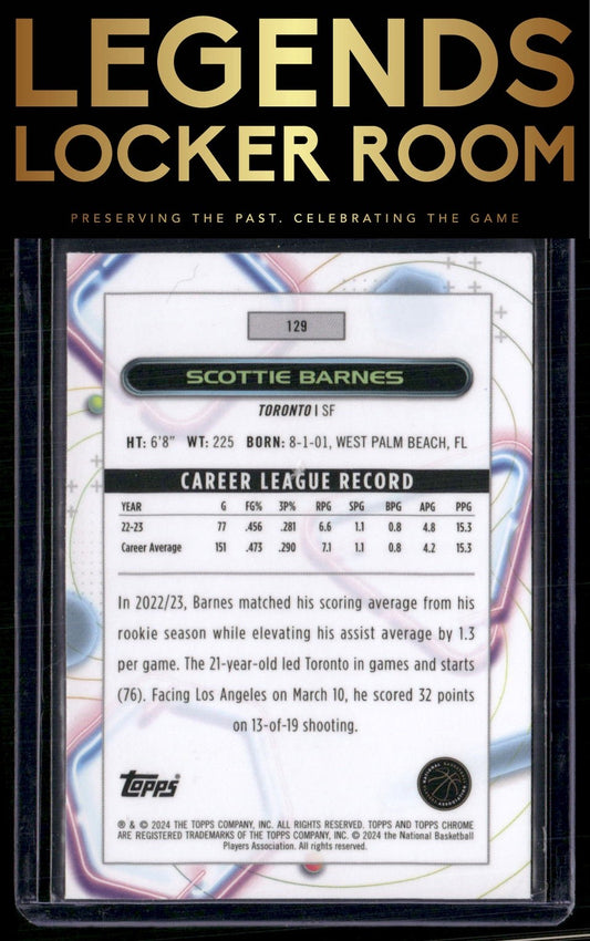 2023-24 Topps Chrome Cosmic #129 Scottie Barnes