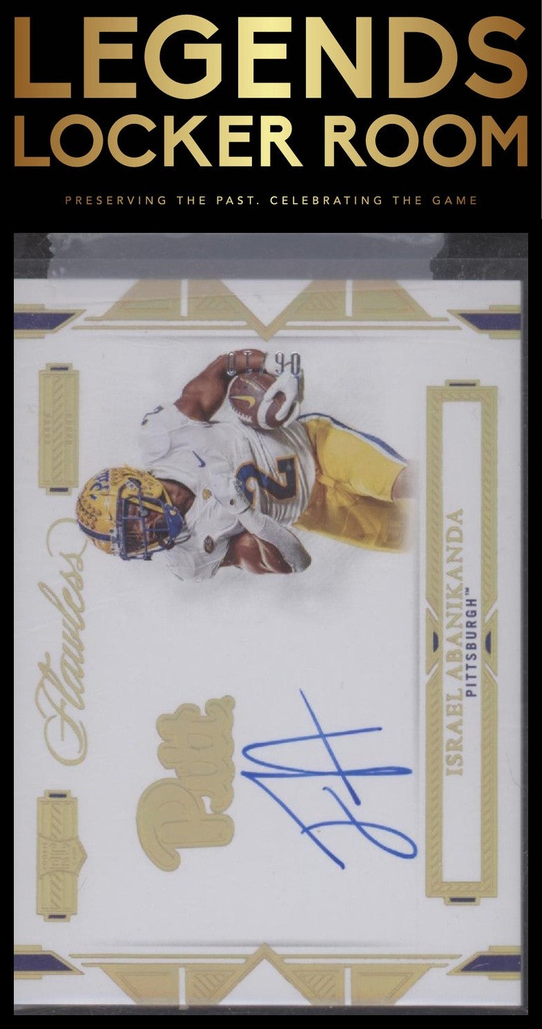 2023 Panini Flawless Collegiate Israel Abanikanda Team Logo Auto Gold /10
