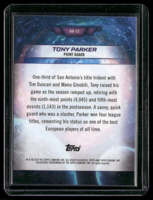 2023-24 Topps Chrome Cosmic #GG-12 Tony Parker Galaxy Greats