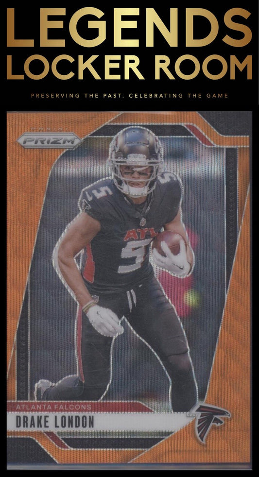 2024 Panini Prizm #12 Drake London Orange Wave #/60