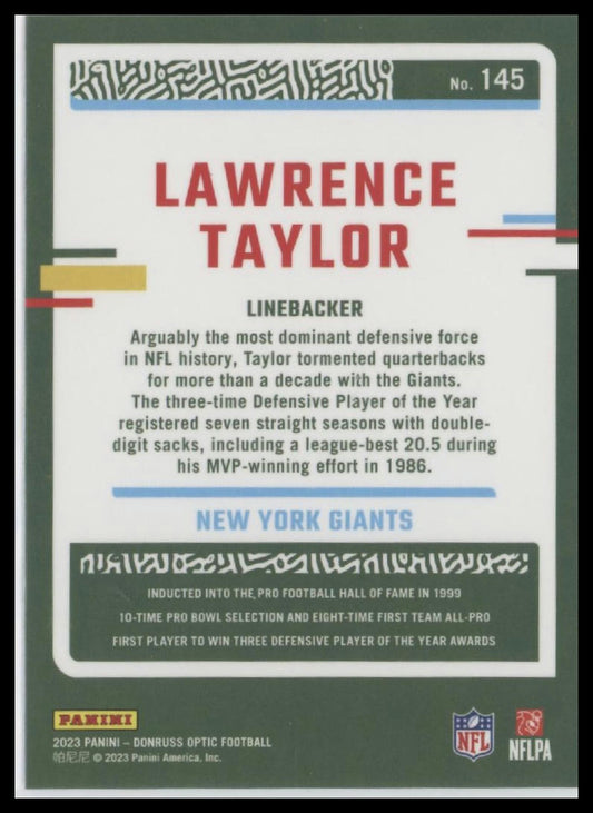 2023 Donruss Optic #145 Lawrence Taylor