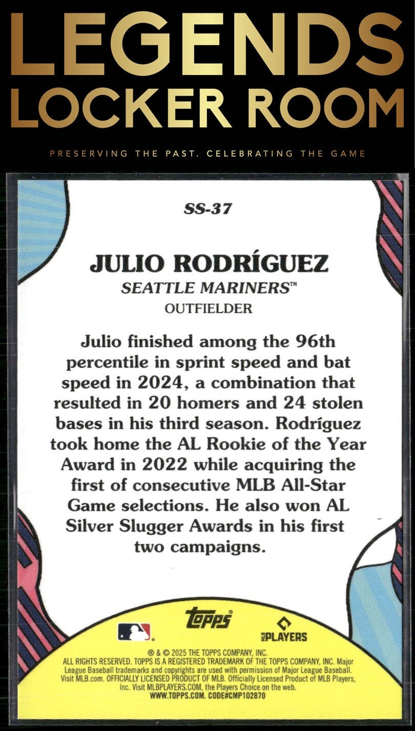 2025 Topps #SS-37 Julio Rodríguez Summer Superstars
