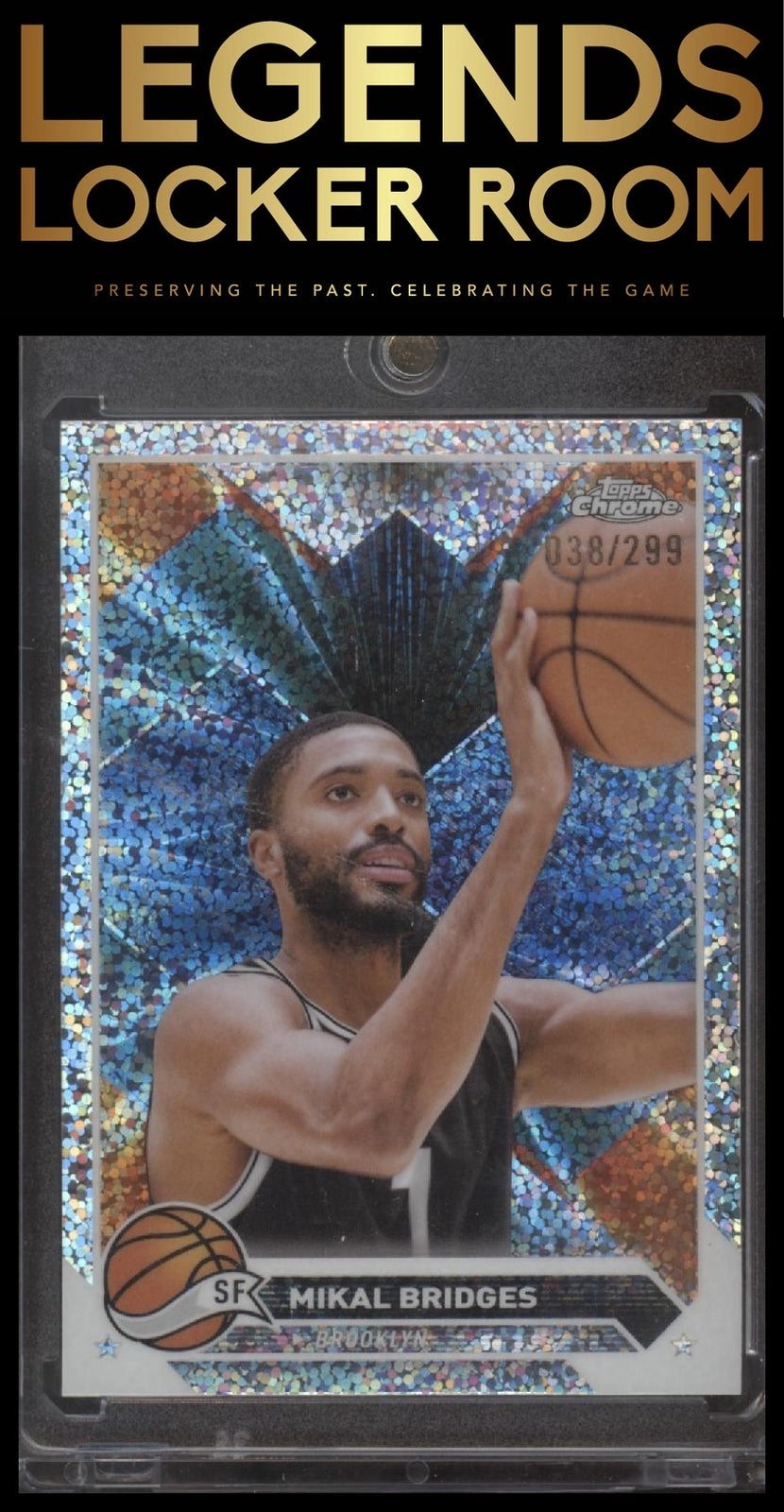 2023-24 Topps Chrome #2 Mikal Bridges Speckle Refractors #/299