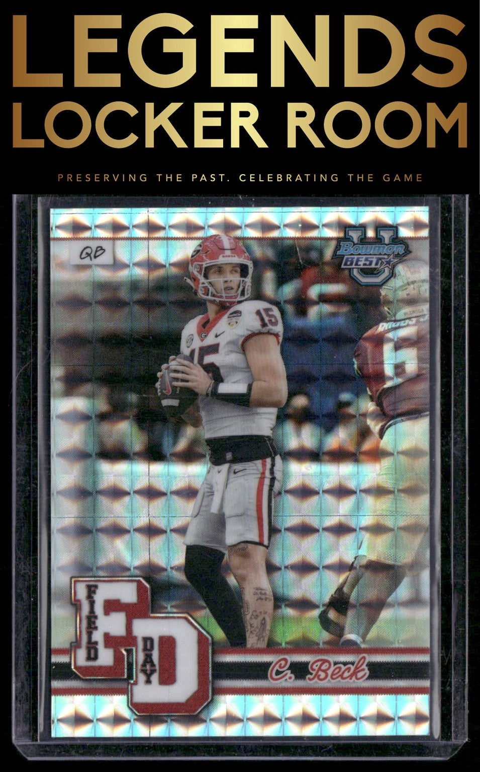 2024 Bowman University Best #FD-1 Carson Beck Field Day Geometric Refractor