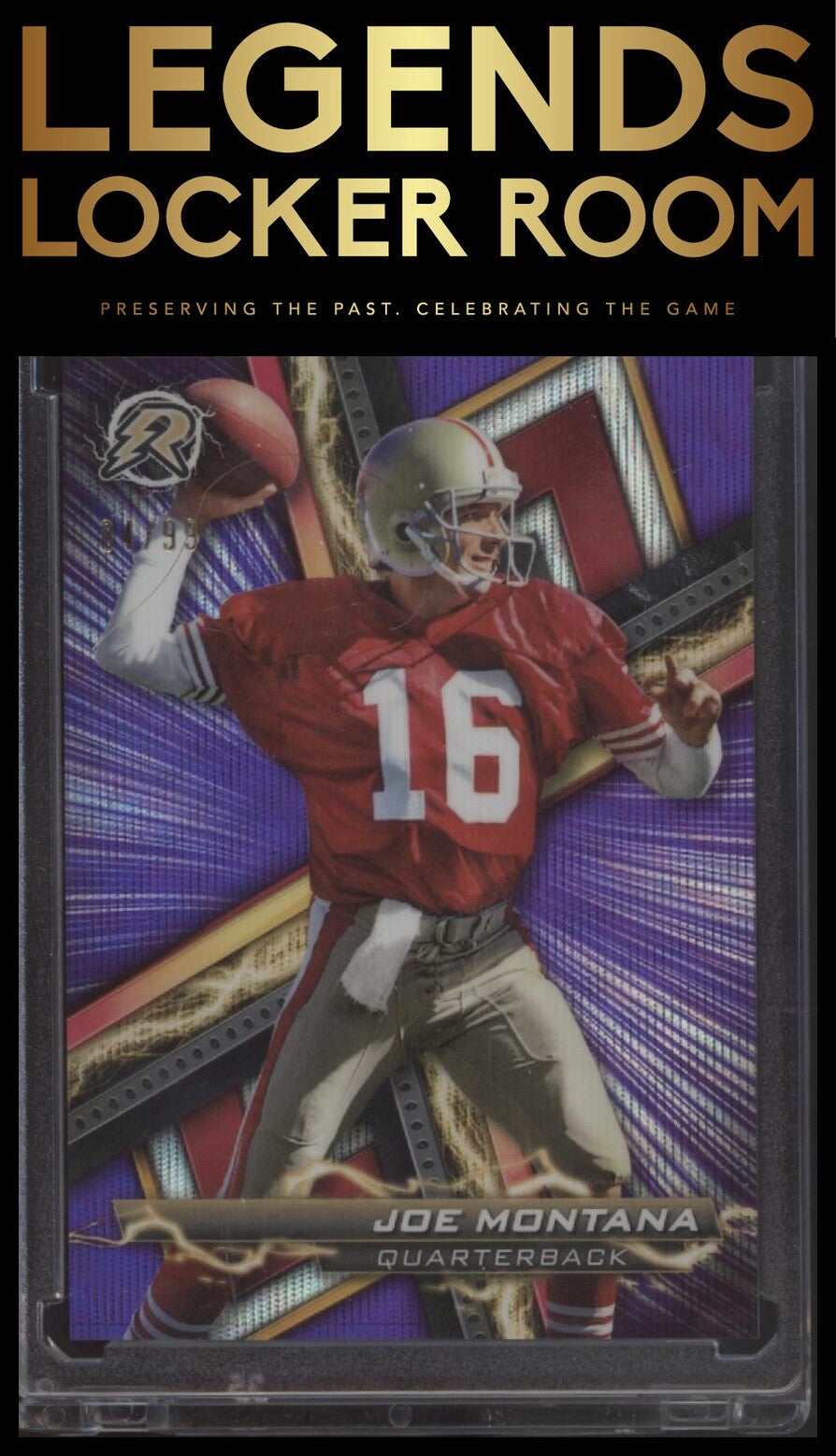 2023 Topps Composite #62 Joe Montana Resurgence Purple Surge #/99