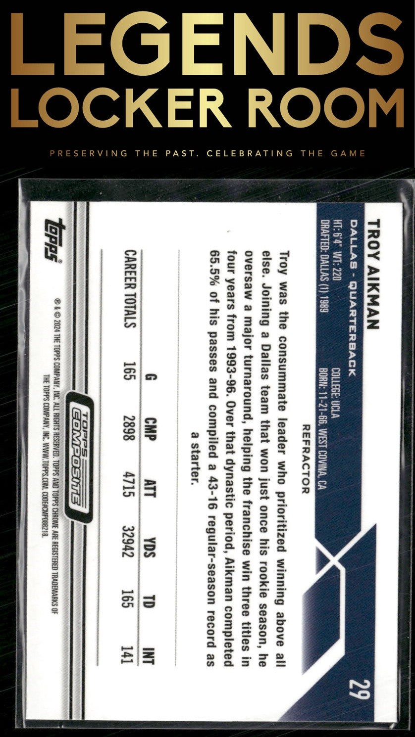 2023 Topps Composite #29 Troy Aikman Topps Chrome Refractor