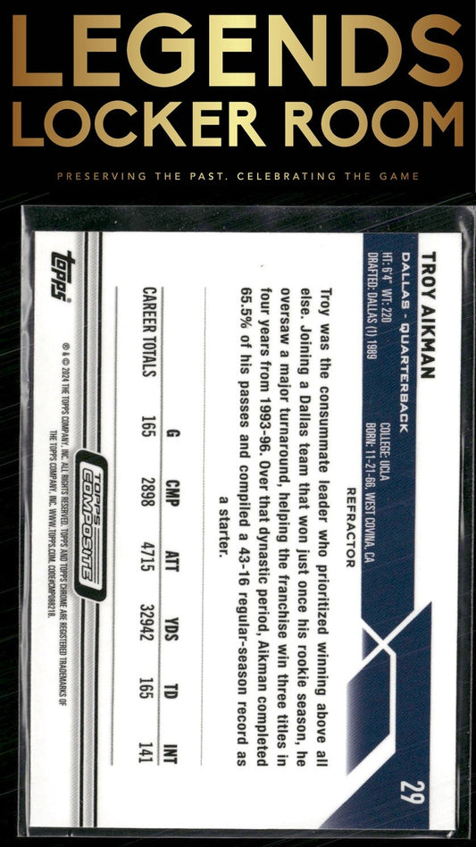 2023 Topps Composite #29 Troy Aikman Topps Chrome Refractor
