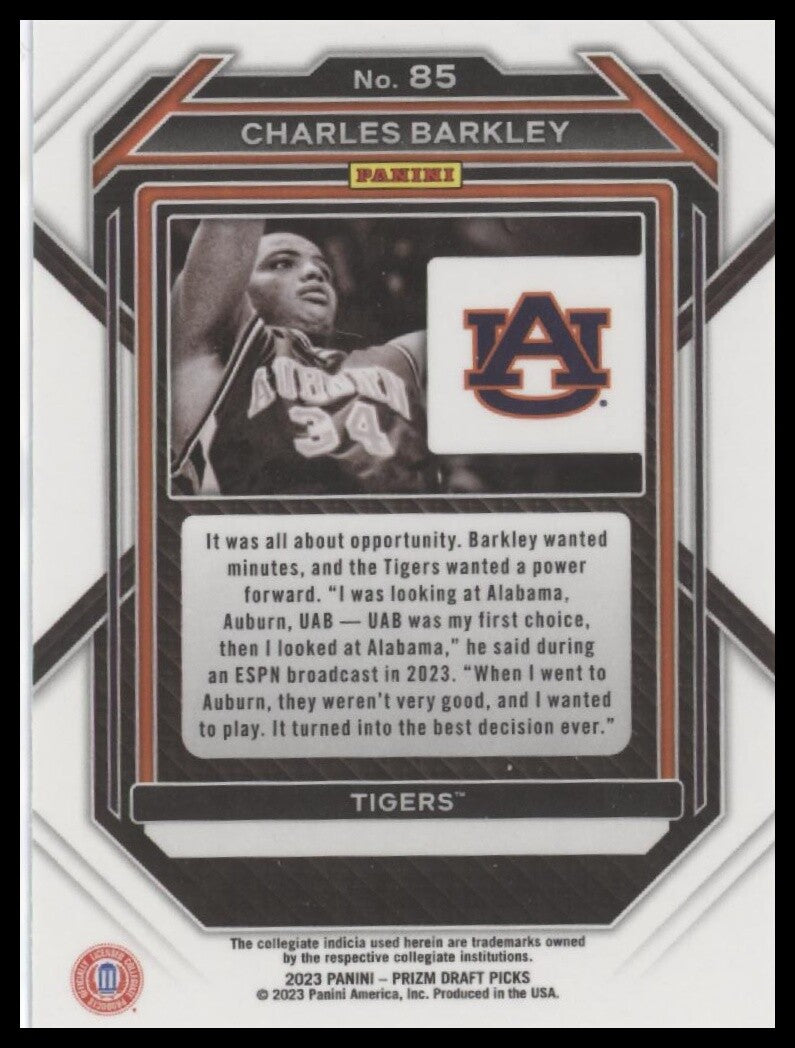 2023 Panini Prizm Draft Picks #85 Charles Barkley