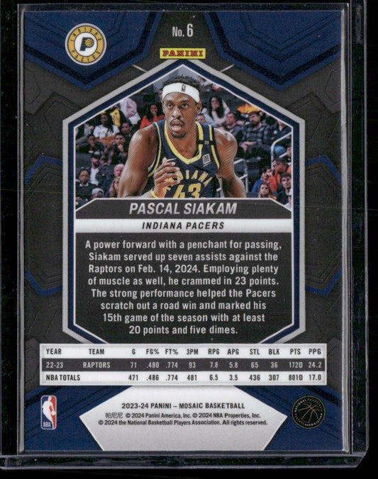 2023-24 Panini Mosaic #6 Pascal Siakam