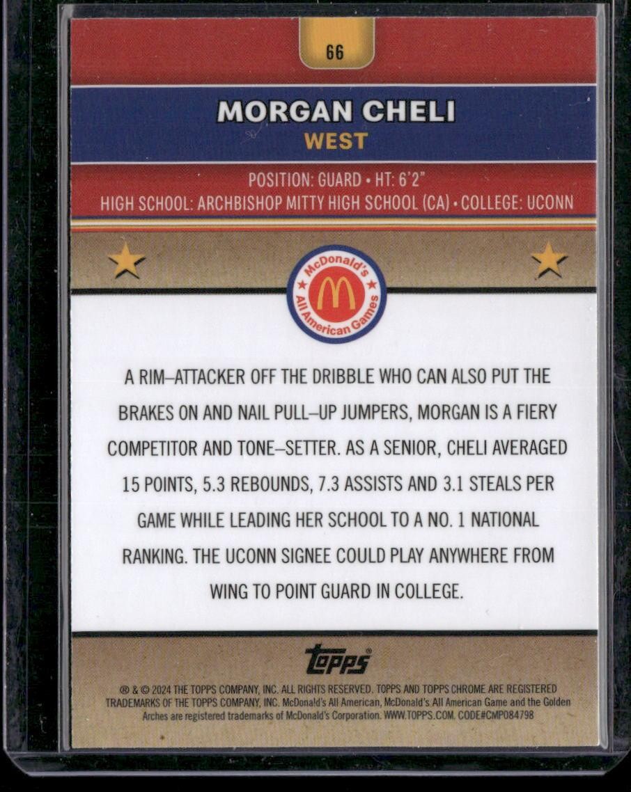 2024 Topps Chrome McDonald's All-American #66 Morgan Cheli