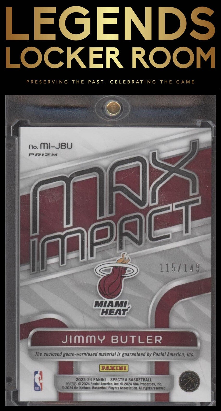 2023-24 Panini Spectra #MI-JBU Jimmy Butler Max Impact #/149