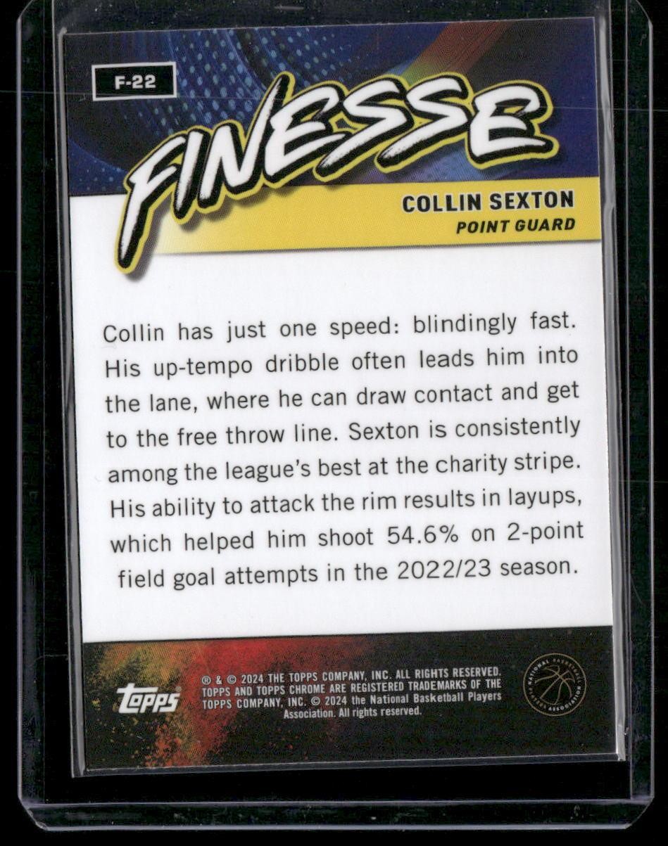 2023-24 Topps Chrome #F-22 Collin Sexton Finesse