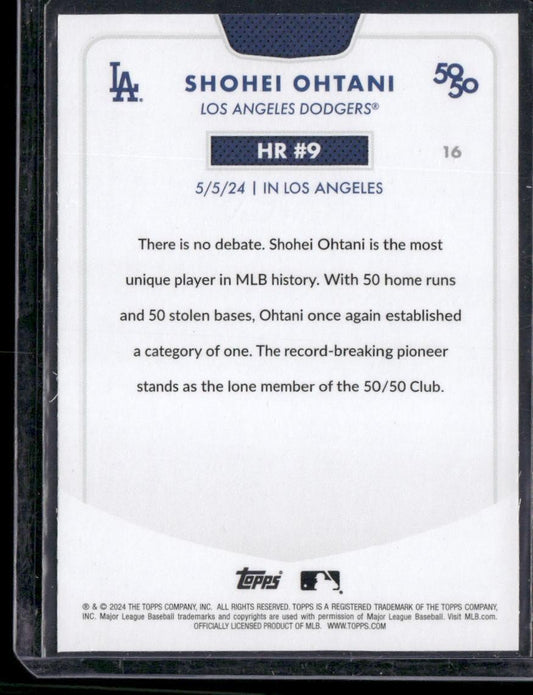 2024 Topps 50/50: Shohei Ohtani #9 Shohei Ohtani HR