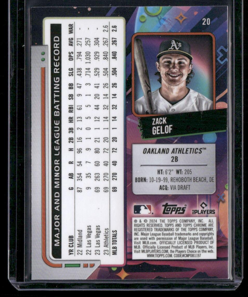2024 Topps Chrome Cosmic #20 Zack Gelof